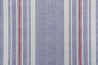Bryant Fabrics Calisto Pinstripe Printed Polyester Outdoor Fabric in Denim 