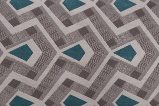 Robbins Tapestry Upholstery Fabric in Teal 