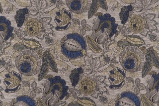 Belle Tapestry Upholstery Fabric in Cobalt/Multi 