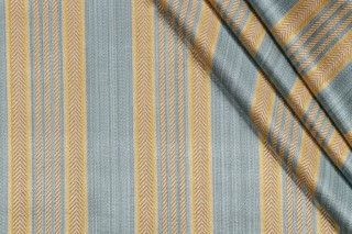 Scalamandre Damask Stripe Woven Decorator Fabric in Bluebell