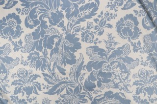 Scalamandre Floral Printed Drapery Fabric in Blue 