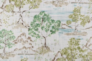 Covington Hikaru Printed Cotton Drapery Fabric in 216-Willow 