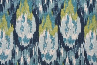 teal and grey curtain fabric