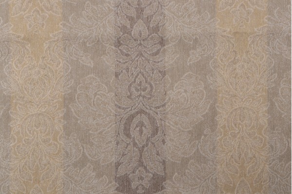 1.5 Yards Robert Allen Glitter Damask Decorator Fabric In Sandstone