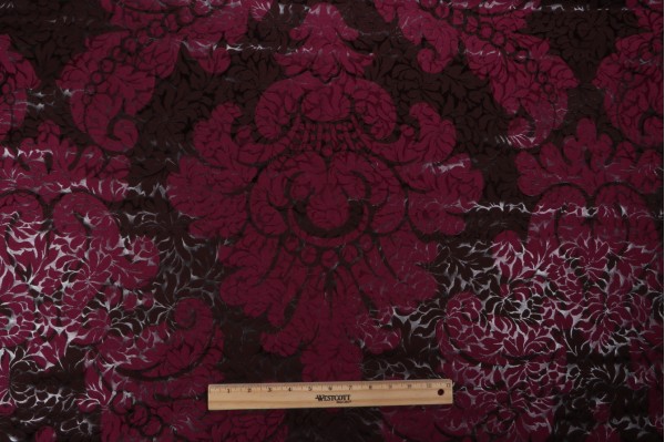 1.75 Yards Robert Allen Vesely Woven Upholstery Fabric In Sangria