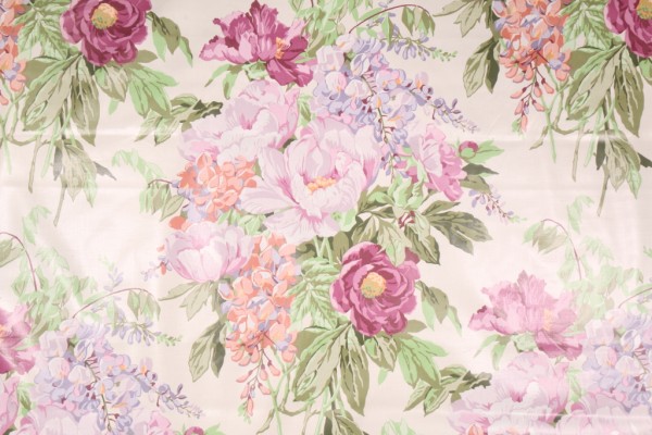 Cyrus Clark Wisteria Printed Polished Cotton Drapery Fabric $6.95 per yard