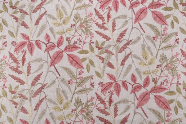 Sample of Mill Creek Gardenscape Embroidered Drapery Fabric in Bloom