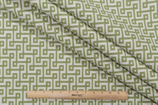 Thibaut Circuit Woven Cotton Upholstery Fabric in Lime W74327