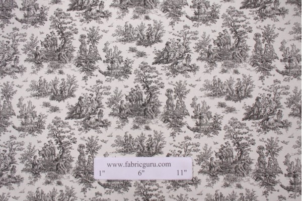 EXCLUSIVE Premier Prints Colonial Toile Cotton Duck Blue | Medium Weight  Duck Fabric | Home Decor Fabric | 54 Wide