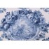 Grey Watkins Luberon Printed Cotton Blend Drapery Fabric in Bleu for Scalamandre